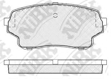 Комплект тормозных колодок, дисковый тормоз NiBK PN9806