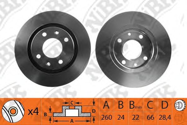 Тормозной диск NiBK RN1077