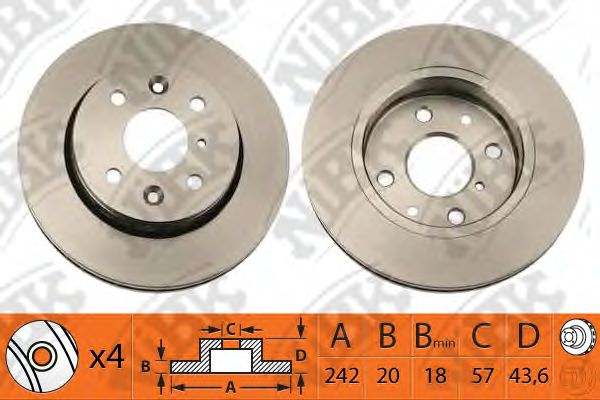 Тормозной диск NiBK RN1102