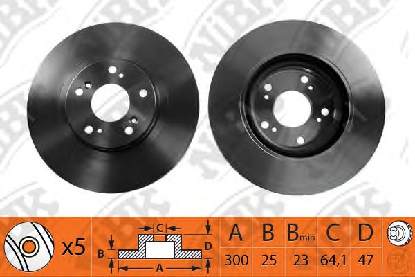 Тормозной диск NiBK RN1177