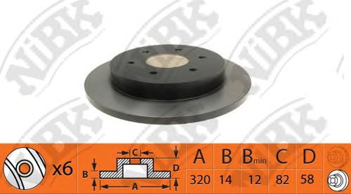 Тормозной диск NiBK RN1431