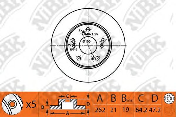 Тормозной диск NiBK RN1468