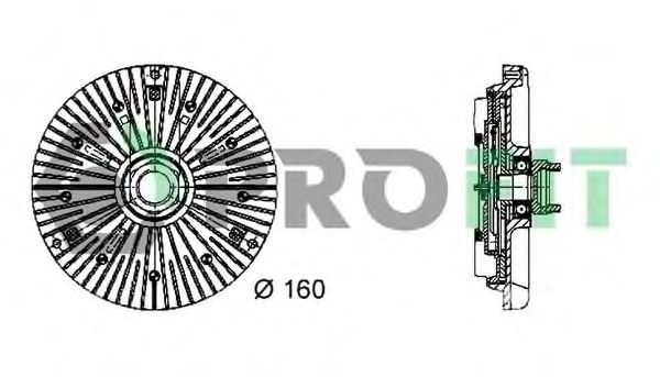 Сцепление, вентилятор радиатора PROFIT 1720-1011