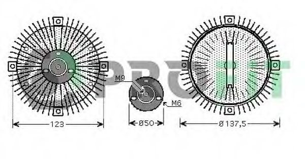 Сцепление, вентилятор радиатора PROFIT 1720-1013