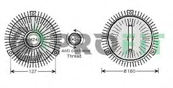 Сцепление, вентилятор радиатора PROFIT 1720-1014