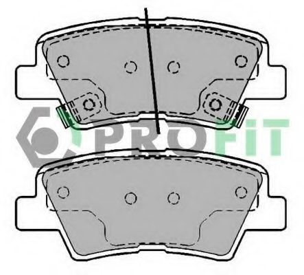 Комплект тормозных колодок, дисковый тормоз PROFIT 5000-2028