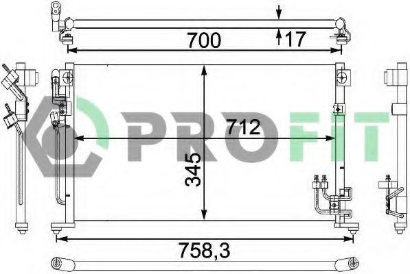 Конденсатор, кондиционер PROFIT PR 1601C1