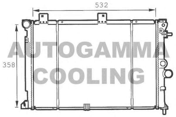 Радиатор, охлаждение двигателя AUTOGAMMA 100728