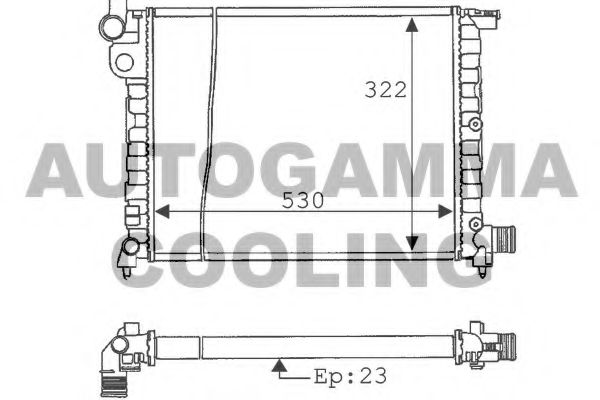 Радиатор, охлаждение двигателя AUTOGAMMA 100736