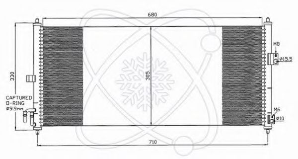 Конденсатор, кондиционер ELECTRO AUTO 30W0034