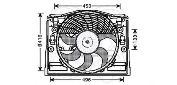 Вентилятор, охлаждение двигателя ELECTRO AUTO 32VE006