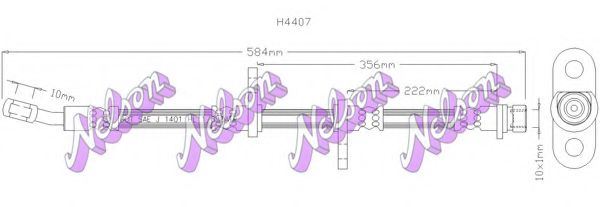 Тормозной шланг Brovex-Nelson H4407Q