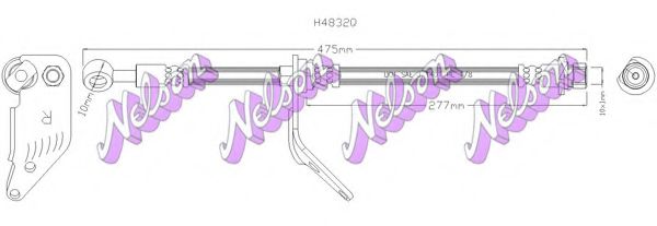 Тормозной шланг Brovex-Nelson H4832Q