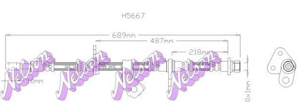 Тормозной шланг Brovex-Nelson H5667