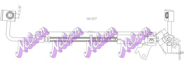 Тормозной шланг Brovex-Nelson H6307