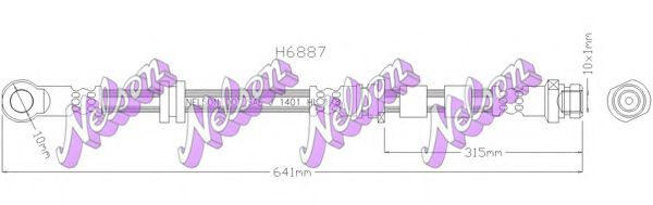 Тормозной шланг Brovex-Nelson H6887