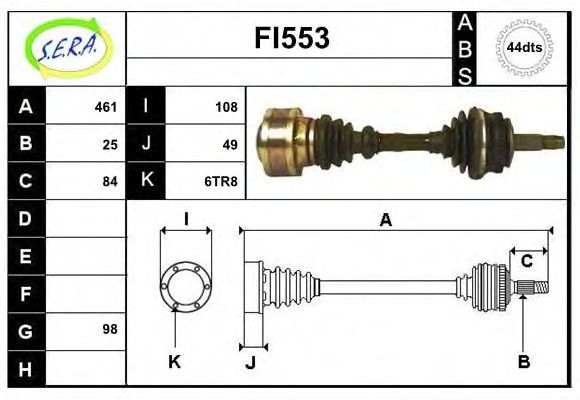 Приводной вал SERA 101666