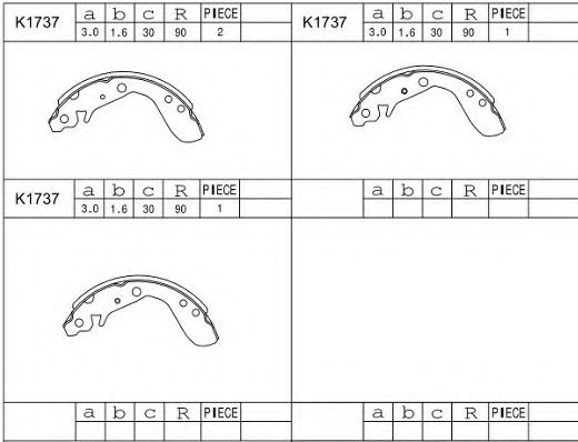Комплект тормозных колодок ASIMCO K1737