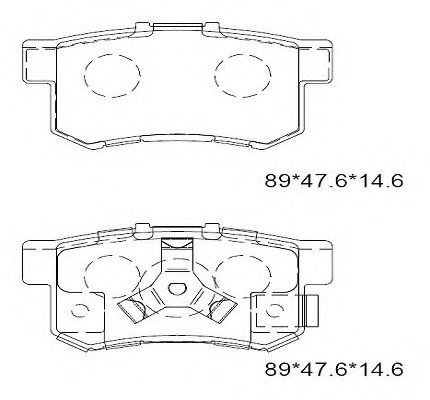 Комплект тормозных колодок, дисковый тормоз ASIMCO KD1517F