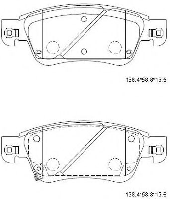 Комплект тормозных колодок, дисковый тормоз ASIMCO KD1753