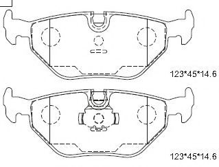 Комплект тормозных колодок, дисковый тормоз ASIMCO KD6737MF