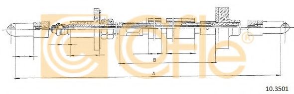 Трос, управление сцеплением COFLE 103501