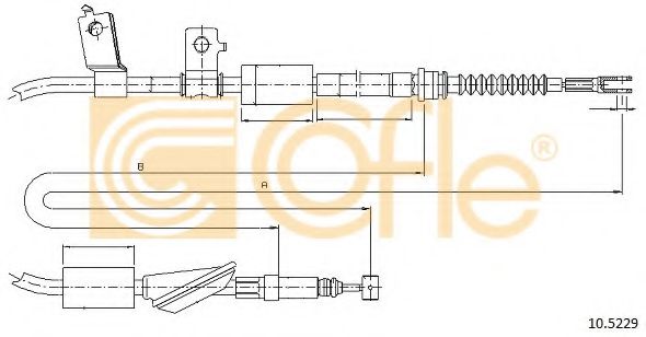 Трос, стояночная тормозная система COFLE 10.5229