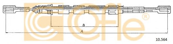 Трос, стояночная тормозная система COFLE 10.564