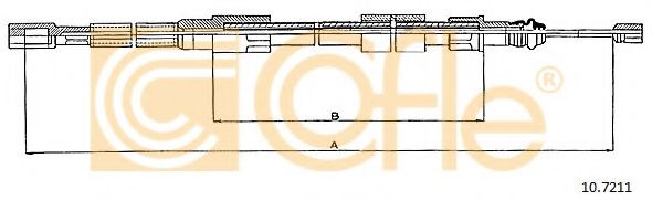 Трос, стояночная тормозная система COFLE 10.7211