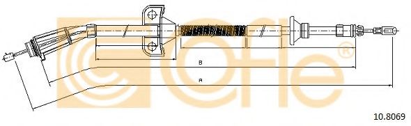 Трос, стояночная тормозная система COFLE 10.8069