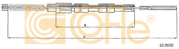 Трос, стояночная тормозная система COFLE 10.9030