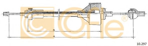 Трос, управление сцеплением COFLE 10.297