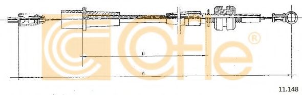 Тросик газа COFLE 11.148