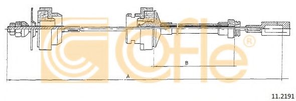 Трос, управление сцеплением COFLE 11.2191