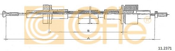Трос, управление сцеплением COFLE 112371