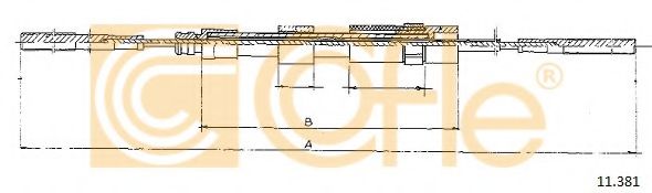Трос, управление сцеплением COFLE 11381