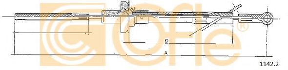 Трос, управление сцеплением COFLE 11422