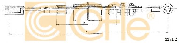 Трос, стояночная тормозная система COFLE 1171.2