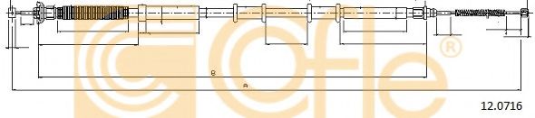 Трос, стояночная тормозная система COFLE 12.0716