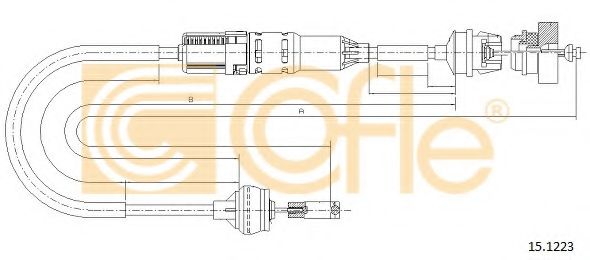 Трос, управление сцеплением COFLE 15.1223