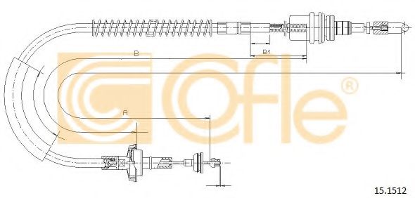 Трос, управление сцеплением COFLE 151512