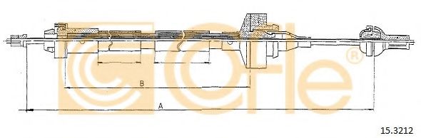 Трос, управление сцеплением COFLE 15.3212