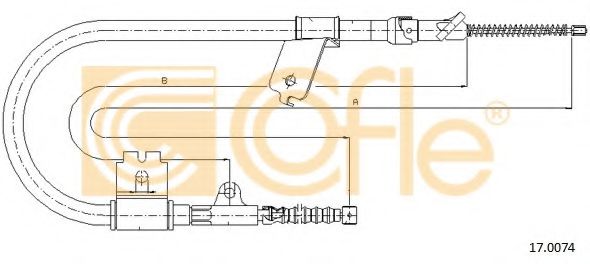 Трос, стояночная тормозная система COFLE 17.0074