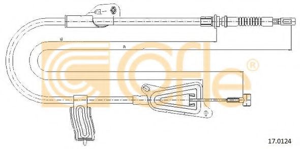 Трос, стояночная тормозная система COFLE 17.0124