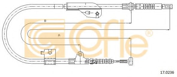 Трос, стояночная тормозная система COFLE 17.0236