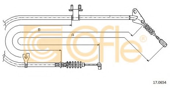 Трос, стояночная тормозная система COFLE 17.0654