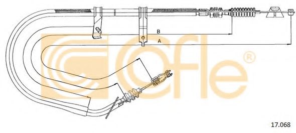 Трос, стояночная тормозная система COFLE 17.068