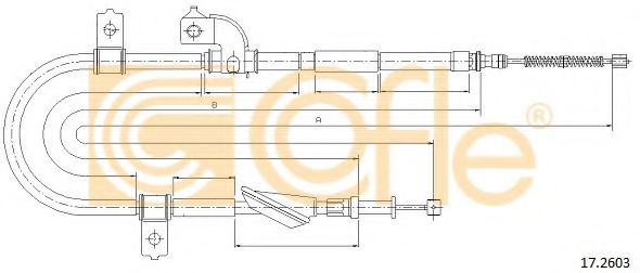 Трос, стояночная тормозная система COFLE 17.2603