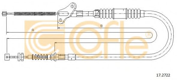Трос, стояночная тормозная система COFLE 17.2722