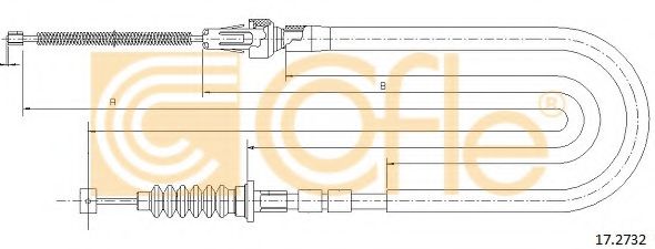 Трос, стояночная тормозная система COFLE 17.2732